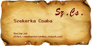 Szekerka Csaba névjegykártya